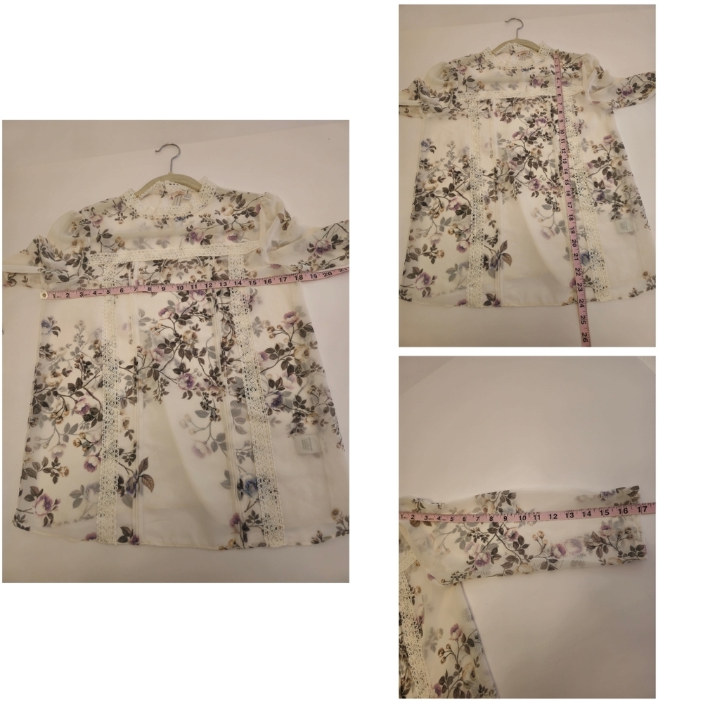 LC Lauren Conrad Runway 2 pc Blouse and Maxi Skirt Set Floral Size Small - Picture 15 of 16